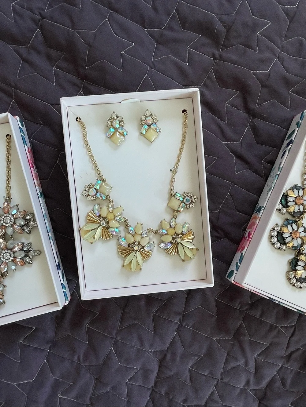 Rhinestone Costume Jewelry Set of 3 New - Picture 1 of 4
